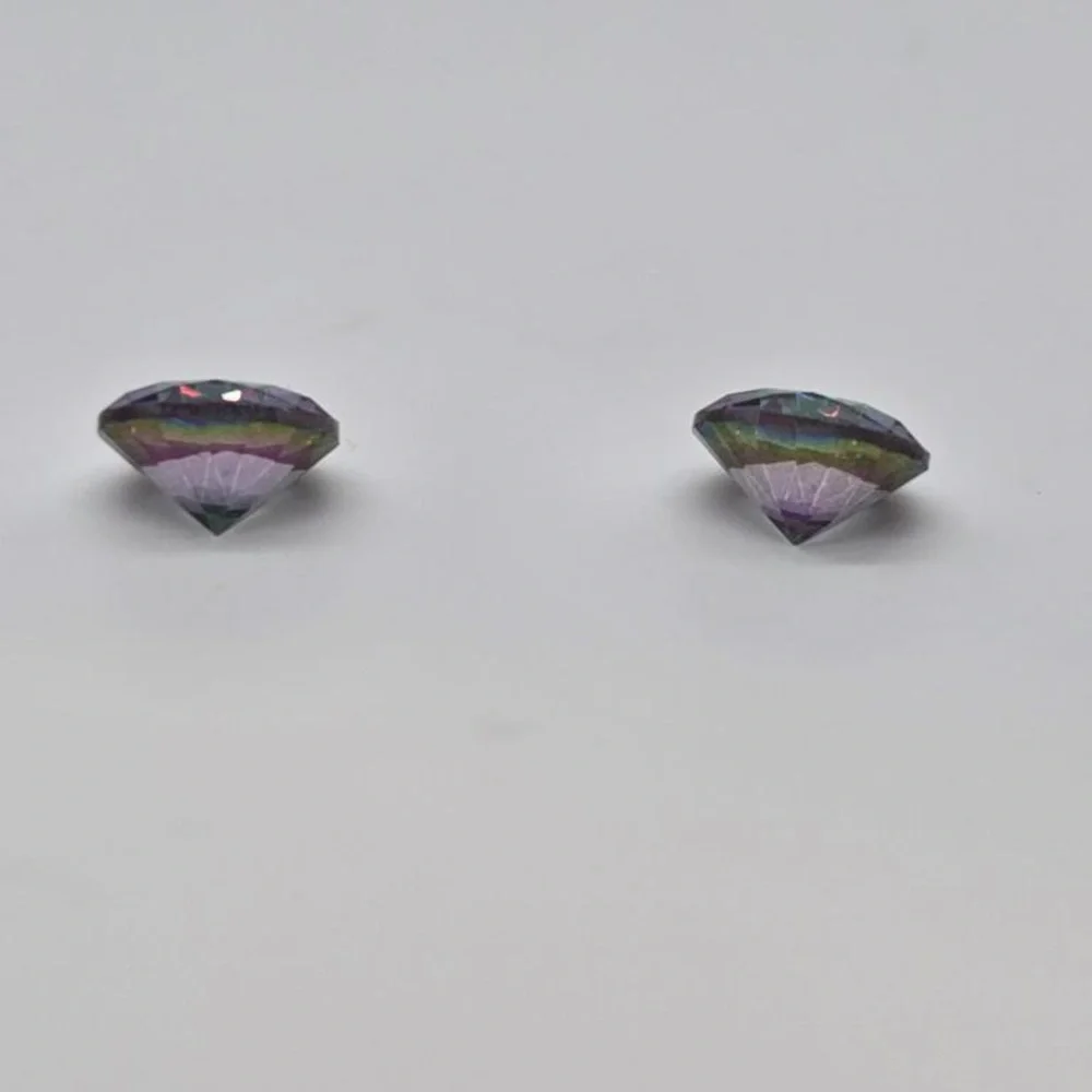 Mystic Topaz Round Gemstone Pairs 3.02 cts - Picture 3 of 5